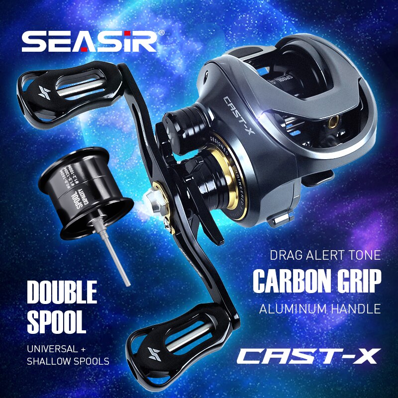 Abu Garcia Reel Max - Carrete de pesca SEASIR Cast-X Baitcasting