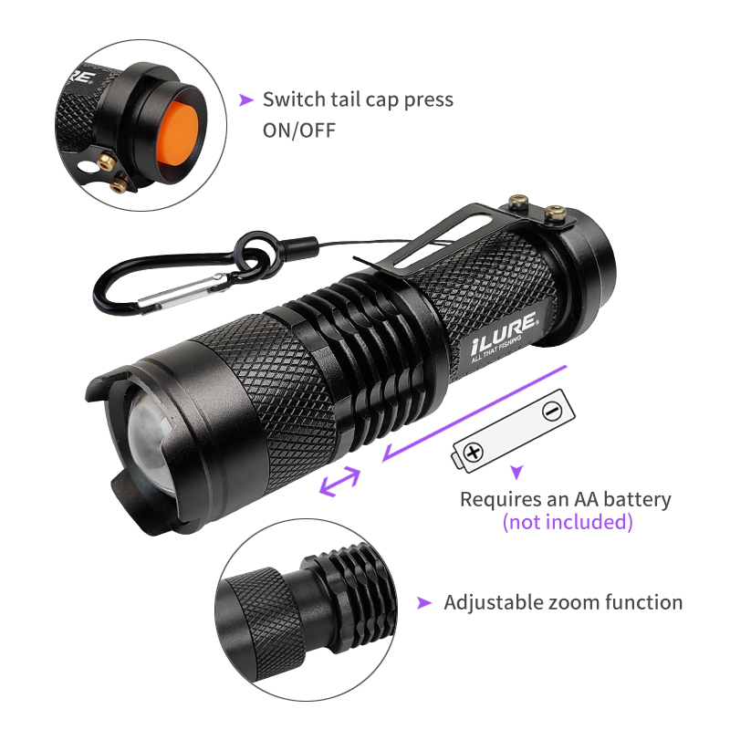 Mini linterna UV de 395nm, señ - Fishing Lure Making Kit reseña y precio
