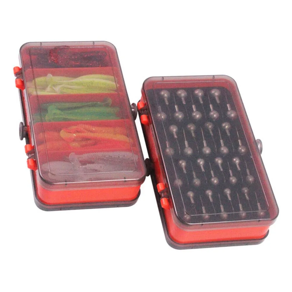 Caja de cebo dividida de doble - Fishing Lure Soft Plastic reseña y precio